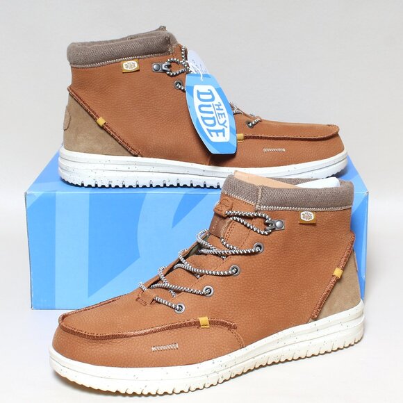 Hey Dude Bradley Classic Shoes Mens Size 13 Cognac Brown Water Repellent Boots - Picture 1 of 8